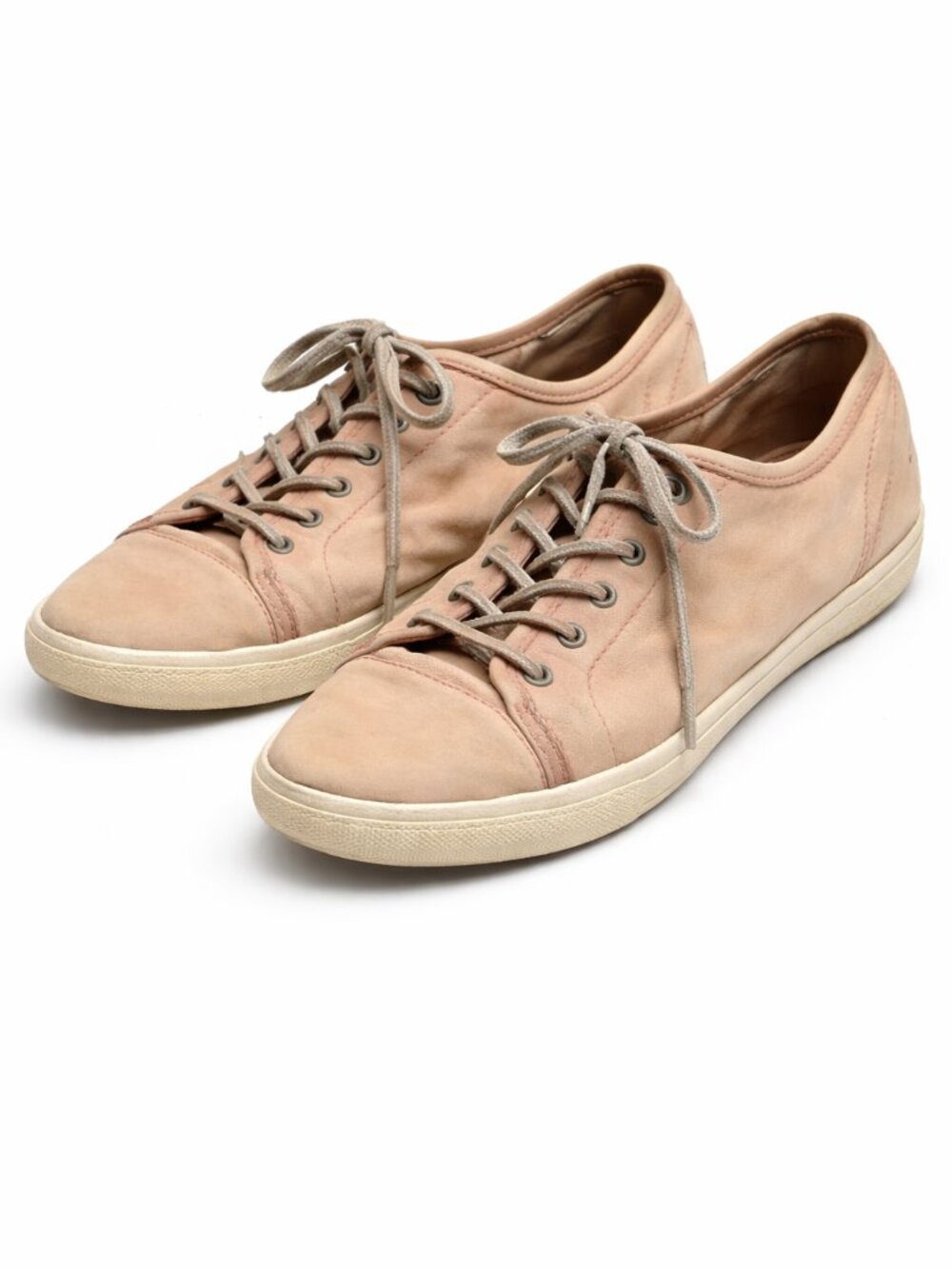 $125 FRYE Mindy Low Sneaker Vintage Leather Shoes Lace Up - Blush - Size 9